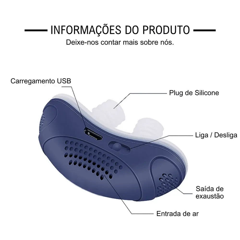 Micro CPAP SleepGuardian - Acabe com os Roncos e Apneia do Sono